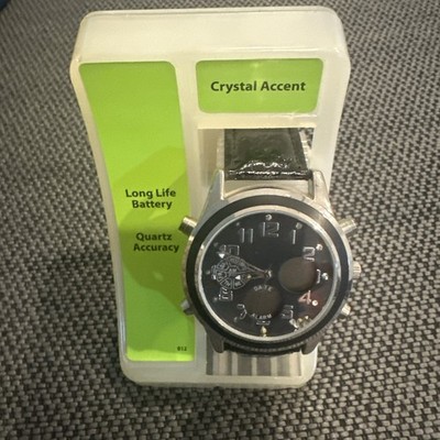 Men s Crystal Accent Watch Quartz Accuracy Stainless Steel