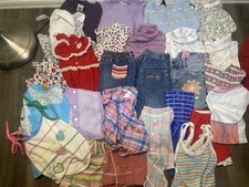 Vintage 80s 90s Modern Baby Clothes 26 Piece Lot Overalls Rompers 4-6T