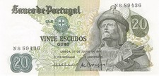 Portugal 20 Escudos 1971 UNC