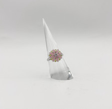 925 Silver, Sunflower Ring-Pink
