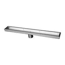 Naiture Brushed Stainless Steel Tile-in Linear Shower Drain 18"