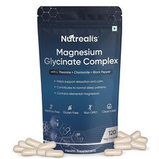 Magnesium Glycinate 1500mg | Magnesium Supplement with L-Theanine 120 Veg Caps 0.14 per thousand milligrams