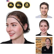 Disposable Honeycomb Nylon Hair Nets Breathable 1,000 Count BLACK BLUE...