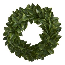 Nearly Natural 30 Magnolia Artificial Wreath ...