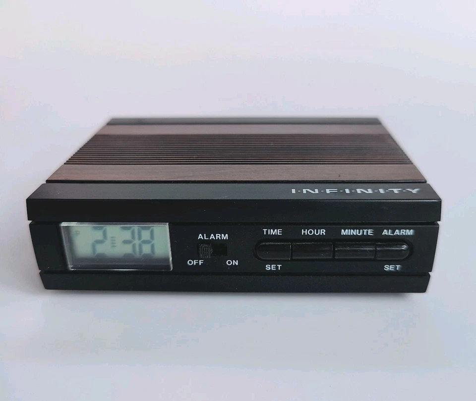 Retro Infinity Digital LED Alarm Clock 3"x4" Battery Operated – Works Great! - Image 2 of 4