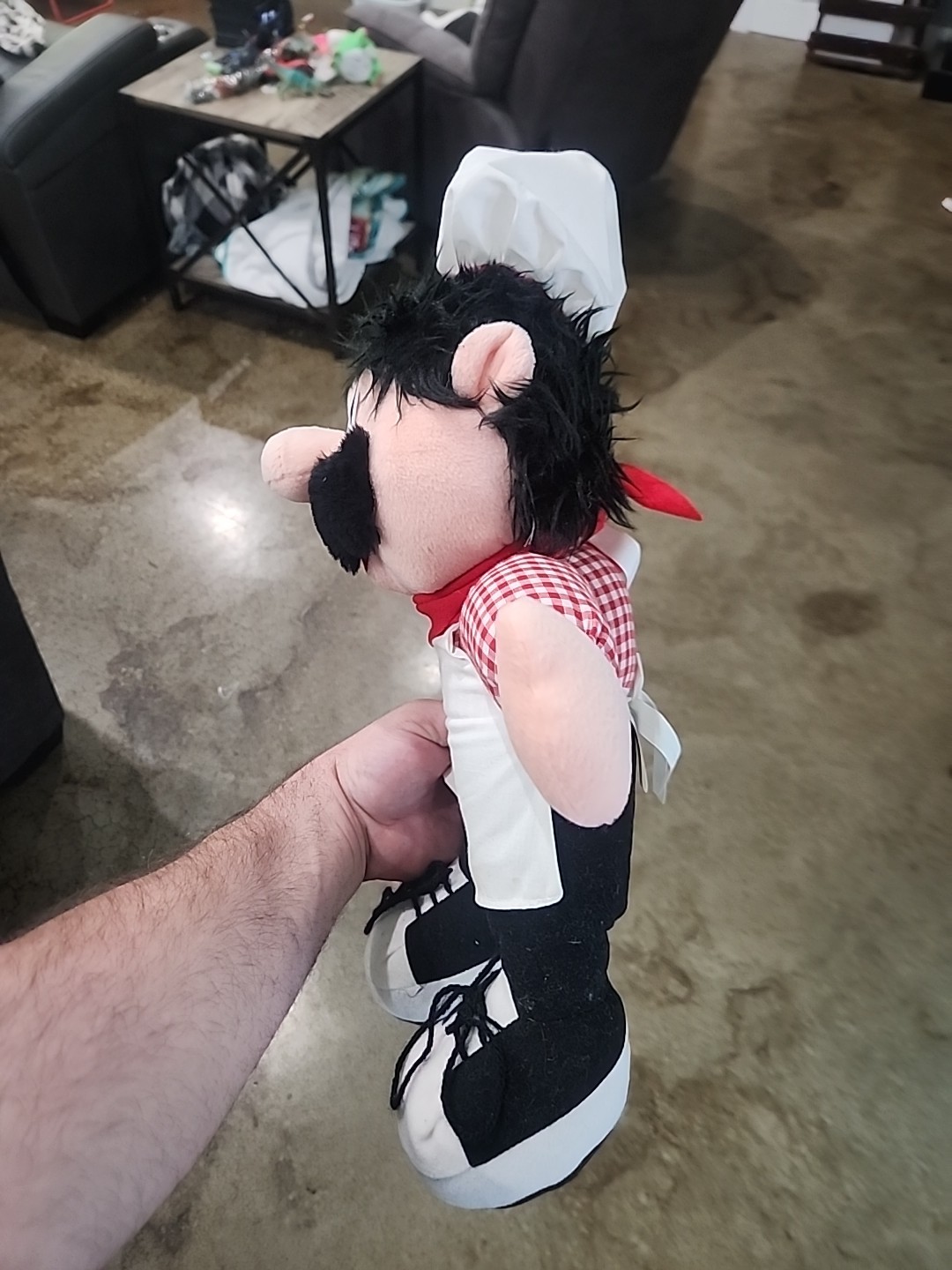 Vintage Rare 1992 Showbiz Pizza Pasqually The Chef 14” Plush Chuck E. Cheese