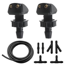 Car Front Windshield Washer Nozzles, Double-Hole Auto Window Water Sprayer 9PCS