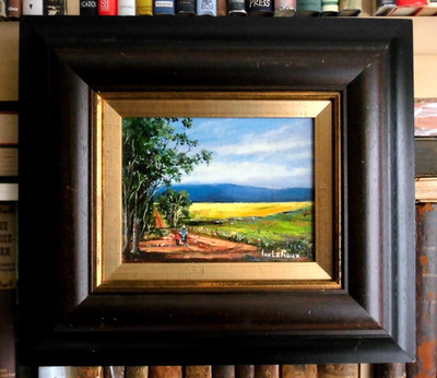 Original Ina Le Roux Oil Painting 'Tranquility, Overberg' South Africa, African