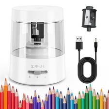 Electric Pencil Sharpener Battery/USB Powered 3 Sharpening Modes for No 2 