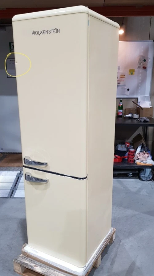 Kühl-Gefrierkombination Retro Creme 249L. Wolkenstein KG250.4RT / B-WARE - Bild 4 von 4