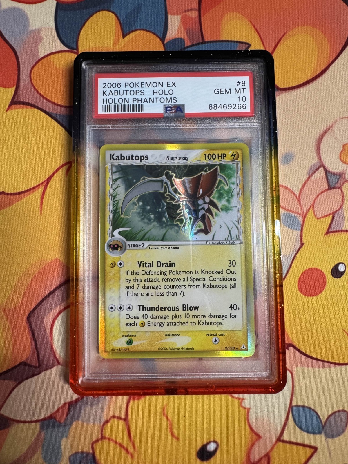 2006 POKEMON EX KABUTOPS-HOLO #9 HOLON PHANTOMS PSA 10