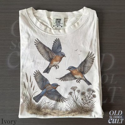 Bluebird Vintage Retro Graphic Bird Comfort Tee