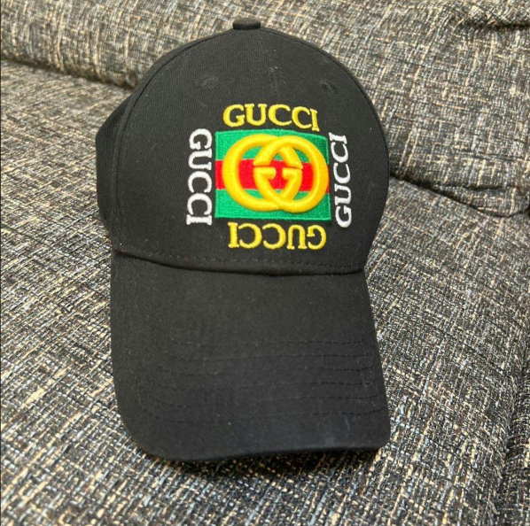 GUCCI Logo Embroidered Baseball Cap Black GG Web Stripe Women's