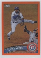 2011 Topps Chrome Retail Orange Refractor Elvis Andrus #162 6u5