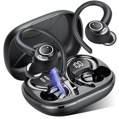 Bluetooth 5.4 Sport In-Ear Headphones IP7 Waterproof 40h Playtime HD Mic Comfort