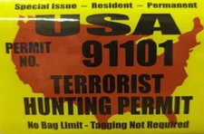 special terrorist hunting sticker