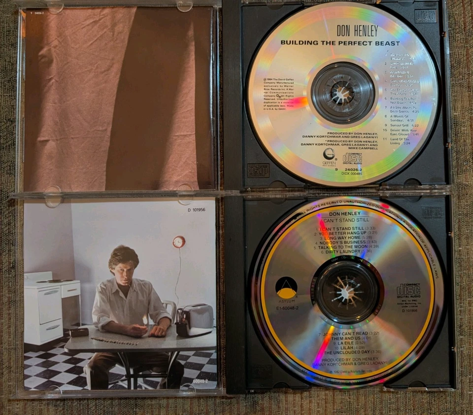 Don Henley CD Lot Building The Perfect Beast and I Can't Stand Still Eagles — 第 3/3 张图片