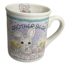  Precious Moments 1995 Mug - Bunny on Birthday Cake 29B 