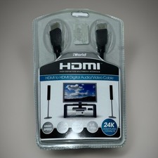 HDMI to HDMI 6ft Gold Plated Digital Audio/Video Cable Braided Nylon Full HD New