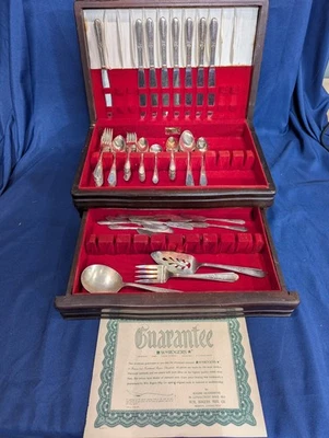Wm. Rogers & Son Flatware-Set Antique US Silver-Plated Flatware