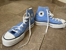 Blue Converse Platform High Top All Stars Size 6