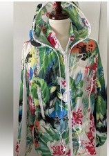 Anatomie Floral Windbreaker Hood Jacket Size Small EUC