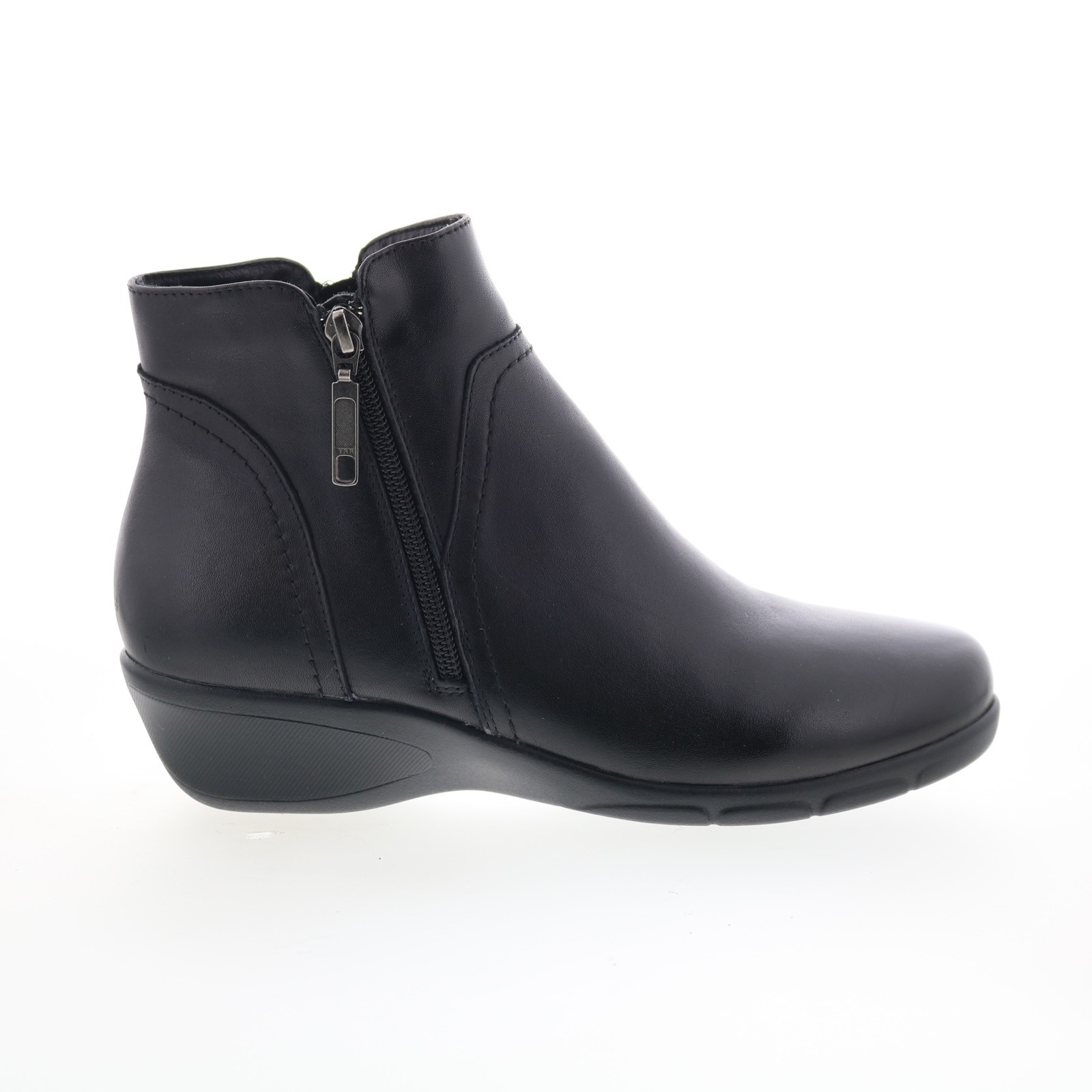 Propet Waverly WFX085L Womens Black Wide Leather Zipper Casual Dress Boots 8