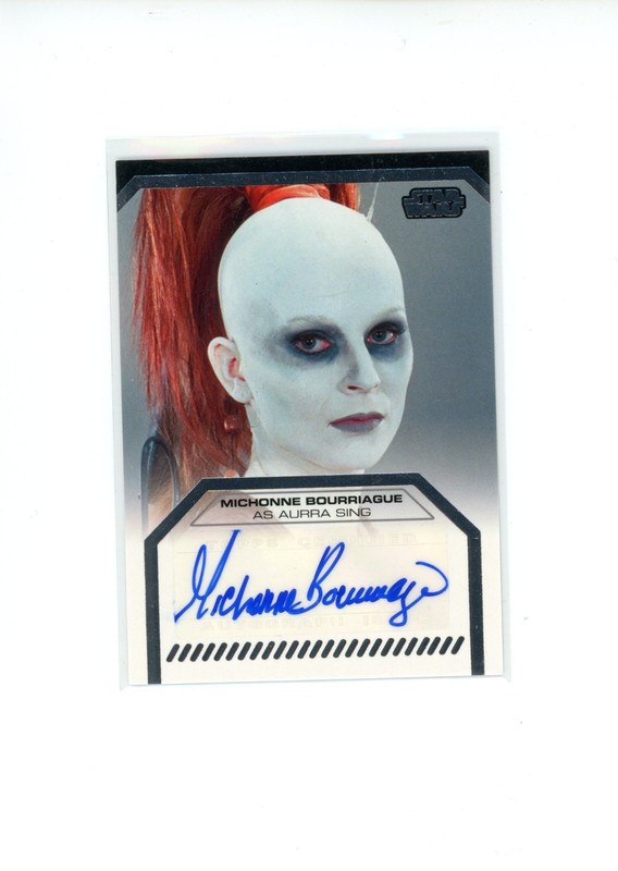 2012 Topps Star Wars Galactic Files Michonne Bourriague as Aurra Sing Auto