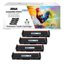 Compatible 206A BKCMY Toner Cartridge No Chip for HP M255dw M255nw M282n