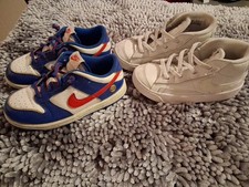  Nike DUNK Low White Royal Red Blue Shoes size 9c  10c 'Superhero Lot Of 2