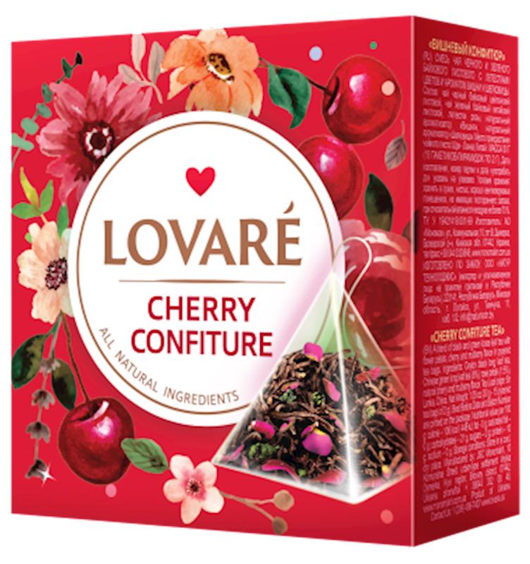 , Cherry Flower Tea With Rose Petals Cherry Green Tea Bags 1