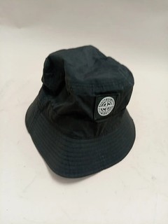 Stone Island Black Compass Patch Cotton Bucket Hat Made in Italy