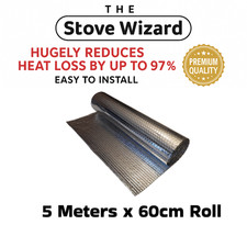 Foil Insulation Radiator Reflector Heat Barrier Energy Saving Wrap 5m Roll
