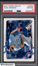 #16 2021 Topps Update #US227 Alek Manoah Toronto Blue Jays RC Rookie PSA 10