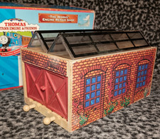 Thomas  Friends THE WORKS Engine Repair Shop Wooden Railway Train Track Vintage