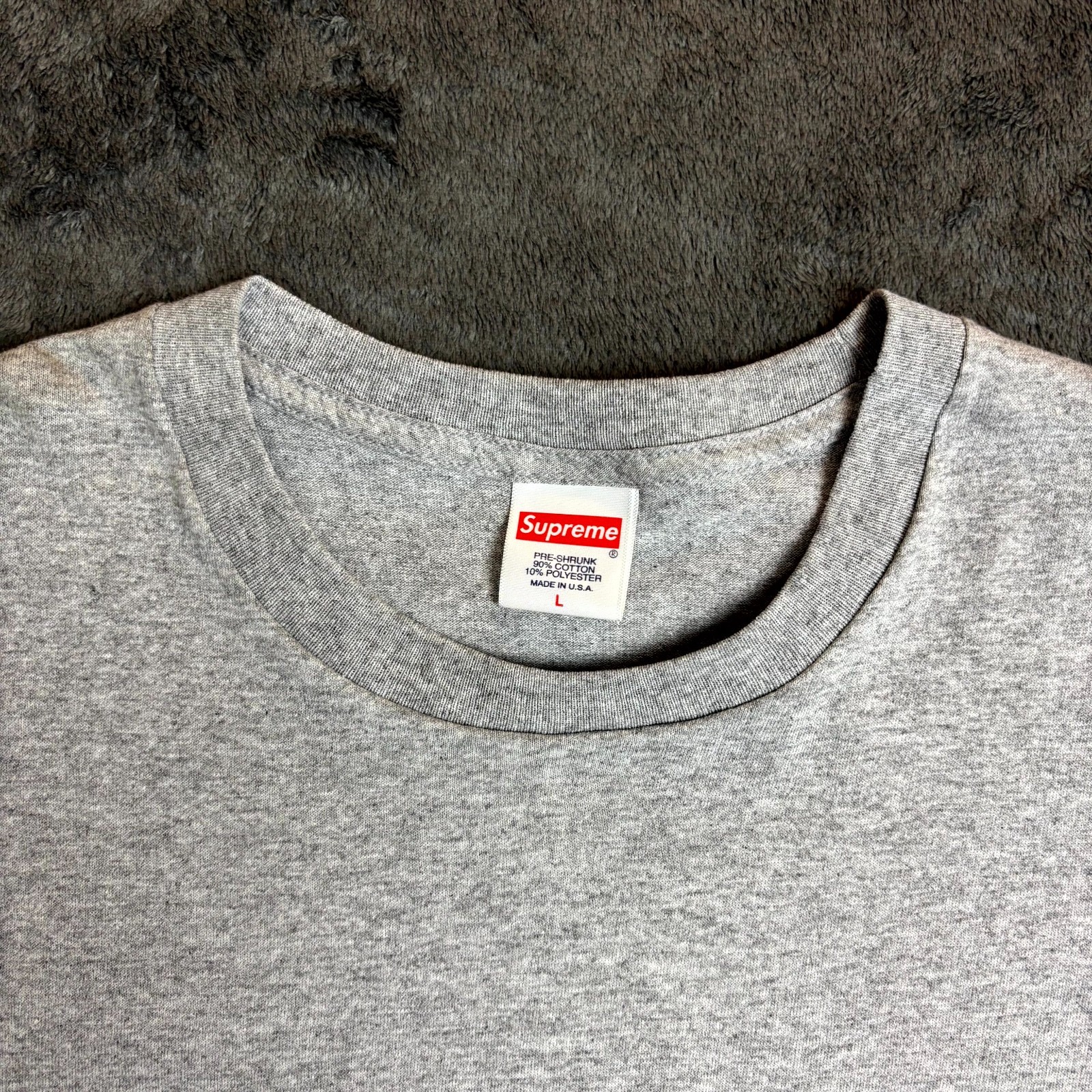 Supreme Spaghetti Tee Large Heather Grey Americas Favorite Brand T-Shirt Mens thumbnail 5