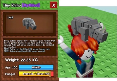 Tiny Rhino Age 100     Grow A Garden  CHEAPEST   FAST DELIVERY 