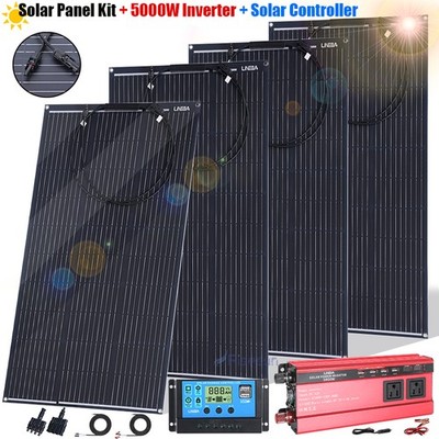 5000W Complete Solar Power Generator 400W Solar Panel Kit Home 110V Grid System