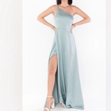 Show Me Your Mumu Shannon One-Shoulder Blue Dress