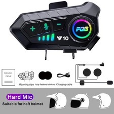 Motorcycle Helmet Headset Wireless FM Bluetooth 5.3 Headphone Speaker Hands-Free