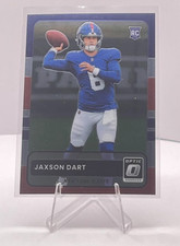 2025 Donruss Optic - Jaxson Dart 2015 Retro #2 SP - Rookie Giants Red White Blue