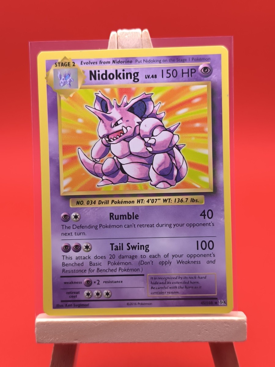 Nidoking 45/108 Evolutions Non Holo Exclusive Rare Pokemon Card | eBay