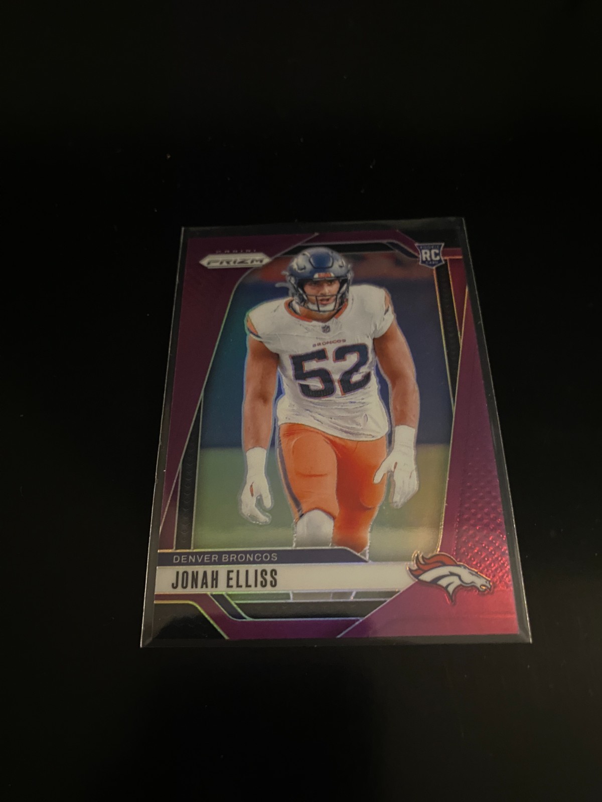 Jonah Elliss 2024 Panini Prizm Purple Prizm /125 RC Broncos 356