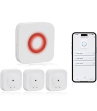 WiFi Water Sensor 3 Pack, Smart Water Leak Detector, 1010Db Adjustable Alerts
