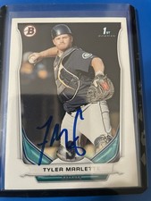 Tyler Marlette 2014 1st Bowman Prospects On Card Autograph Seattle Mariners