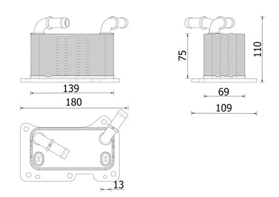 OIL COOLER ENGINE OIL CLC 323 000P FOR VOLVO B420T D420T2/420T8 2.0L 4cyl V90 II - Image 2 of 4