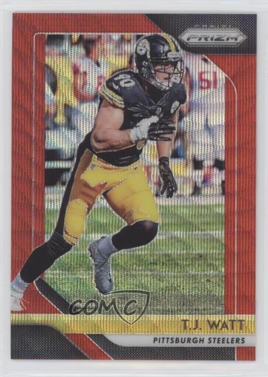 2018 Panini Prizm Red Wave Prizm 81/149 TJ Watt #34 7zf