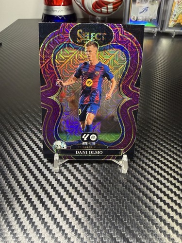 2025-26 Panini Select La Liga FC Barcelona Dani Olmo Mezzanine Purple Mojo