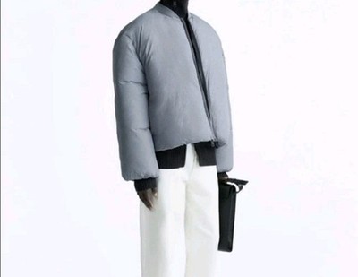 Zara Boxy Fit Men's Puffer Jacket Blue Size XL NWOT