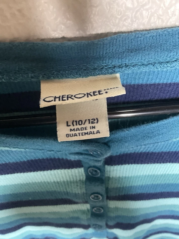   复古切诺基条纹蓝色合身女式上衣   — 第 2/3 张图片